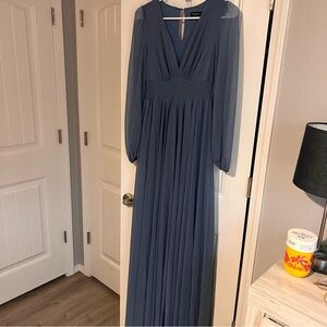Long Sleeve Dress blue by Dressalisa size S-M perfect for pregnancy pictures